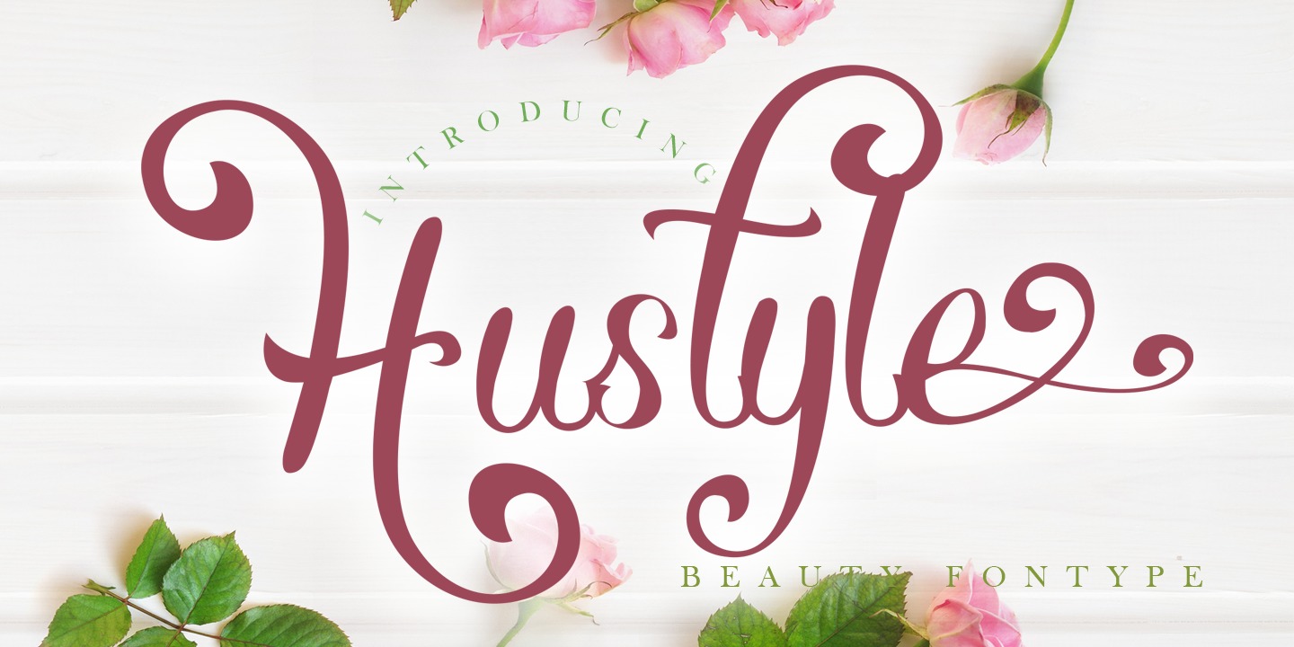 Beispiel einer Hustyle-Schriftart